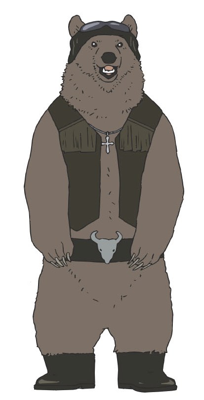 autocollant de personnage de dessin animé grizzly 4195708 Art vectoriel  chez Vecteezy