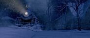 The Polar Express stopping at Hero Boy's house