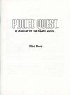 Police Quest 1 AGI Hintbook