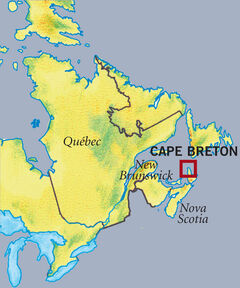 Location of Cape Breton