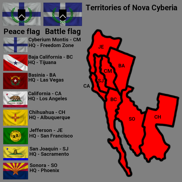 Territories of Nova Cyberia