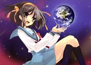 Haruhi Suzumiya Earth.jpg (279 KB) An image depicting Haruhi holding the Earth