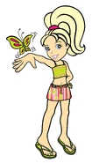 Polly with butterfly (alternate)