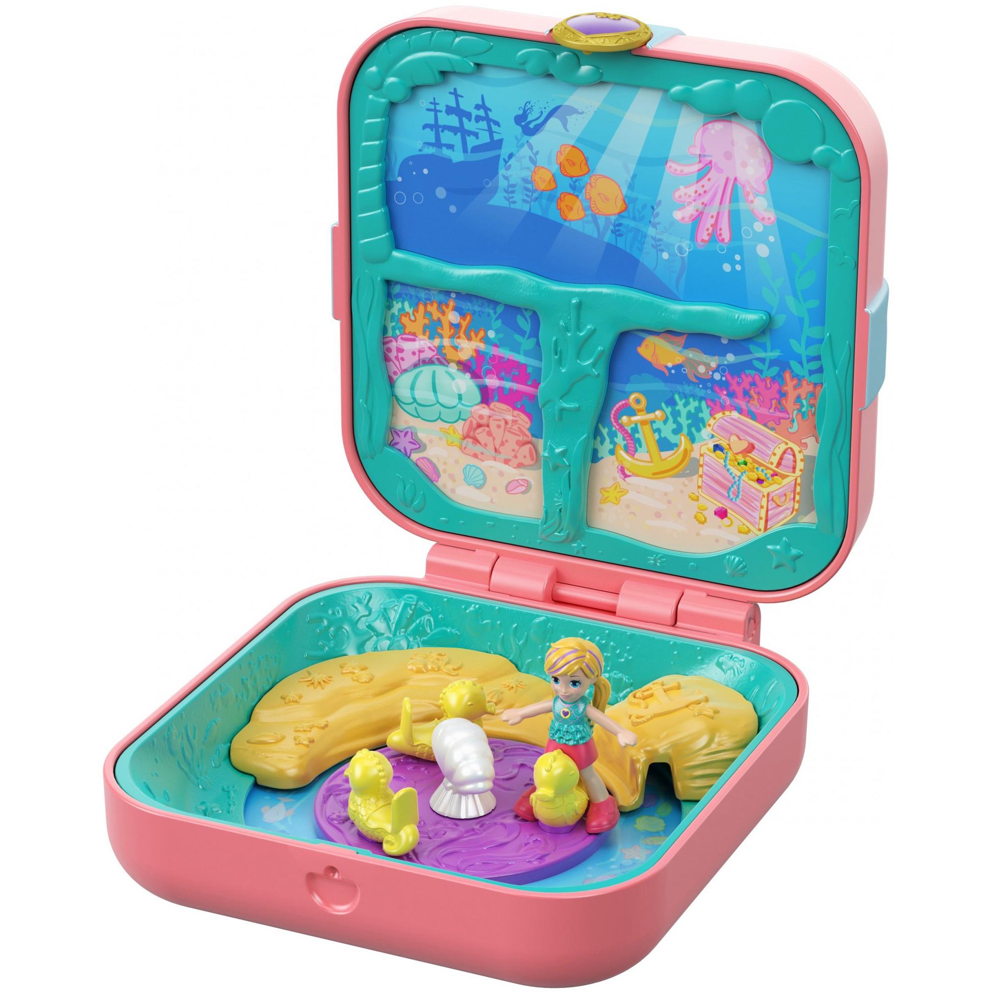 Polly Pocket Hidden Hideouts Polly Flutterrific Forest Compact Playset 