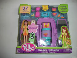 2002 Polly Pocket Groovy Escapade Valise Surprise Playsets 3pc -  France