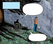 Chejron i Percy Jackson pod sosną Thalii PG