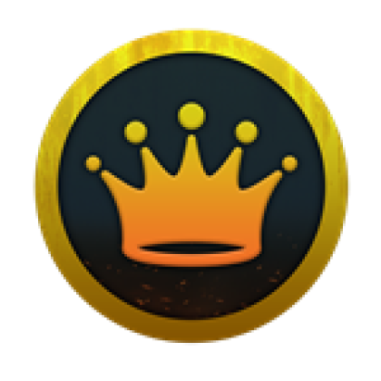 Golden crown icon for vip members in roblox