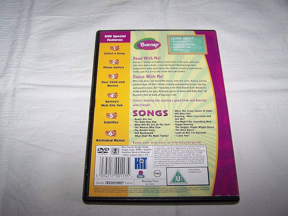 Barney: Read With Me, Dance With Me! | PolyGram Video Wiki