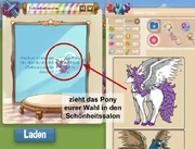 Pony in den Salon ziehen