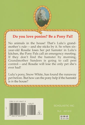 Pony Pals 37 No Ponies in the House back cover