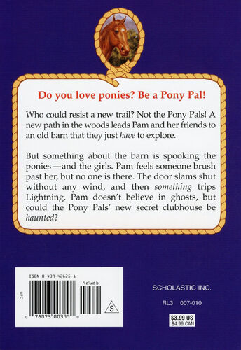 Pony Pals 36 The Pony and the Haunted Barn back cover