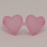 Transparent pink heart sunglasses