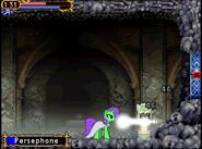 Skeleton Cave: Fighting Persephone (and other assorted enemies) in the third arena.