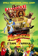 Pooh, Simba, Timon, and Pumbaa's Adventures of Madagascar Escape 2 Africa poster