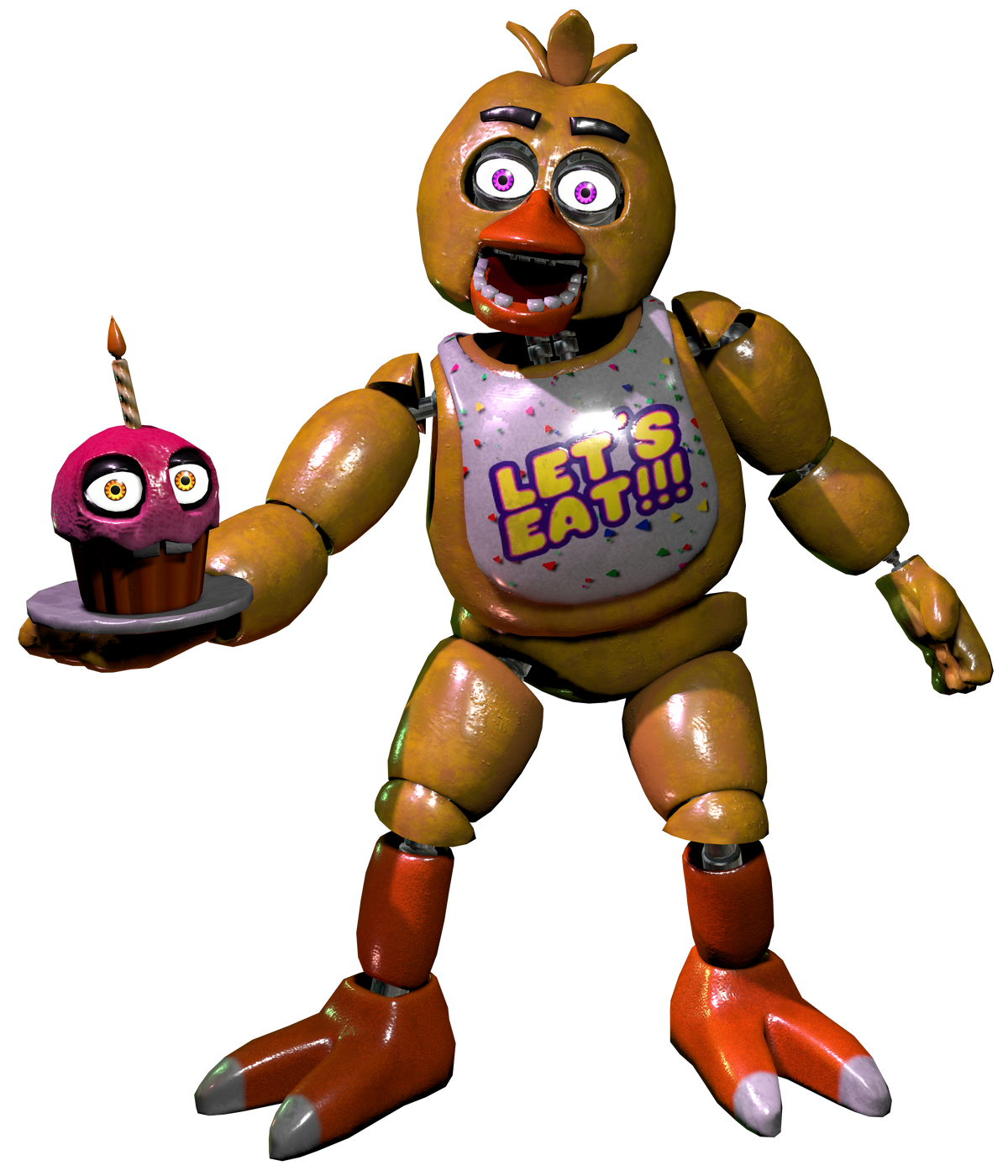 fnaf Withered Chica - Ethgoesboom Chica The Chicken, HD Png