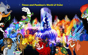 Timon and Pumbaa's World of Color Poster