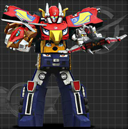 High Octane Megazord with Falcon Zord and Tiger Jet