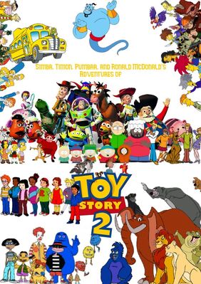 Simba, Timon, Pumbaa and Ronald McDonald's Adventures of Toy Story 2 poster