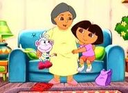 Grandma Giving Dora Star Pocket