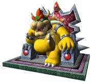 Bowser sitting on his Throne