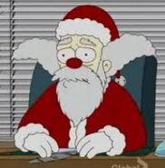 Krusty as Santa in The Simpsons: The Fight Before Christmas