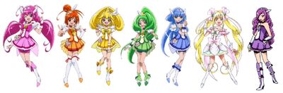 Six Glitter Force Girls