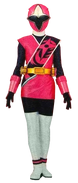 Sarah as the Ninja Steel Pink Ranger