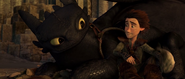 Toothless and his friend, Hiccup