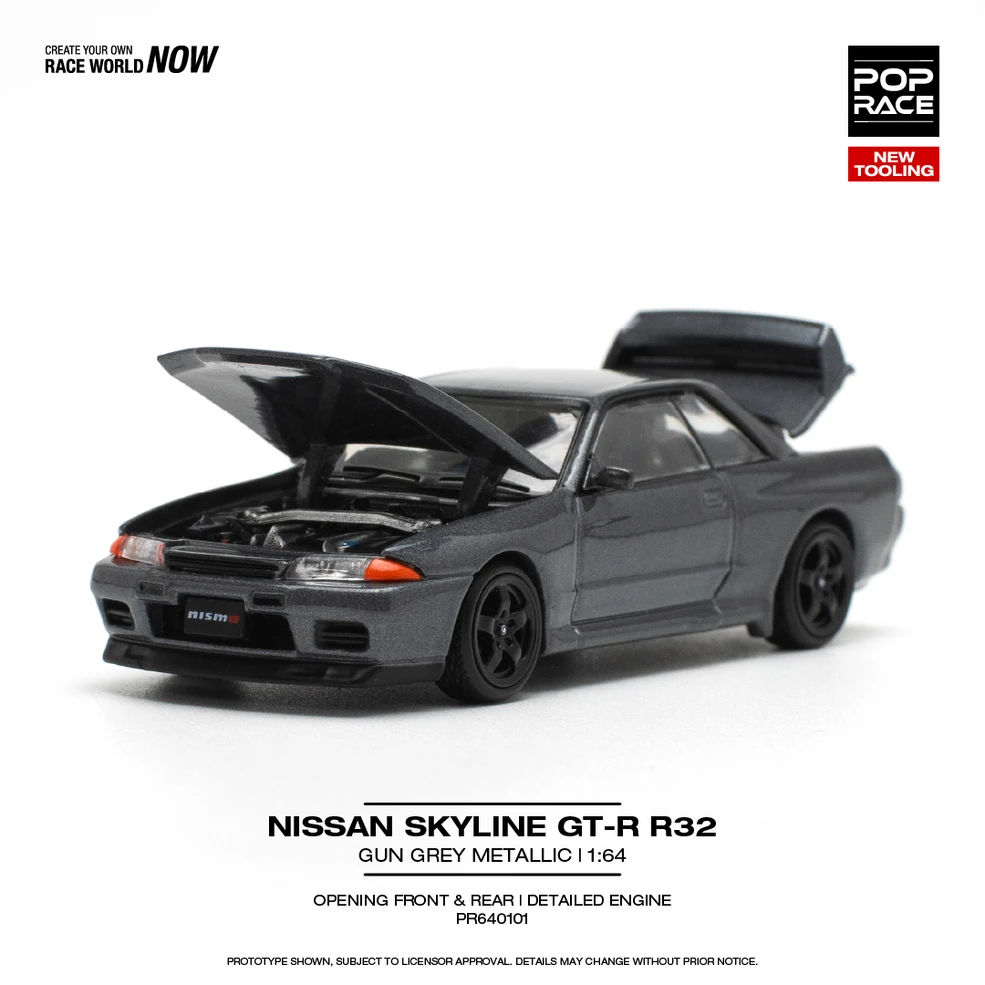 Pop Race 1:64 Nissan SKyline R32 GT-R Group A 1992 - Little Luca's Toys