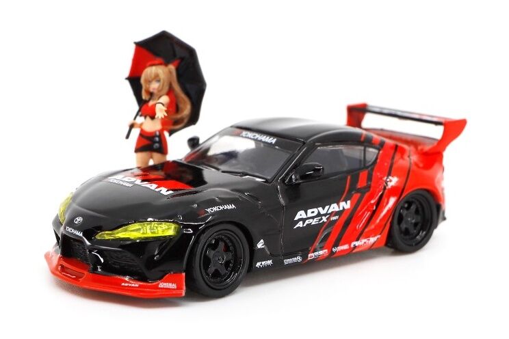 Poprace 1/64 EVA RT Test Type 01 GR Supra D1 Grand Prix Series 2020 with  Race Queen Figure Diecast Scale Model Car