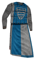 Mesh coat of platesblue