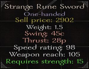 Strange Rune Sword