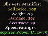 Ullr Vetr Manifest