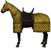 Caparisoned horse yellow