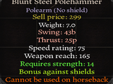 Blunt Steel Polehammer
