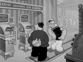 Popeye at the Penny Arcade