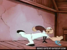 Bluto Loses at Horseshoes