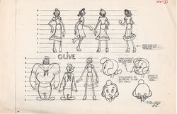 Olive Oyl Model Sheet