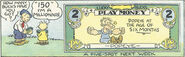 A 6 month-old Popeye as depicted on some Play Money