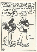 Popeye calls Olive Swee'Pea in April 12, 1932