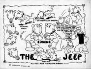 Eugene's model sheet from Popeye the Sailor with the Jeep
