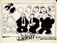 Fleischer Studios model sheet of Wimpy