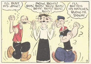 Ham discovers Olive's affair with Popeye (March 2, 1930)