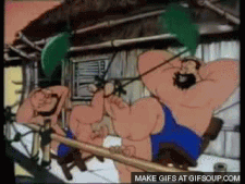 Popeye and Bluto Tanning.gif
