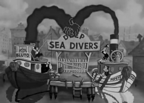 Popeye and Bluto's ships