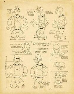 Popeye model sheet