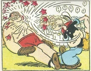 Popeye clobbers Panther Pete