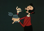 Olive Oyl Eating Spinach