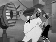 Bluto's WWII-look in Olive Oyl and Water Don't Mix