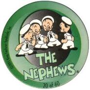 Popeye Pog featuring the nephews from a 1995 Kids Meal